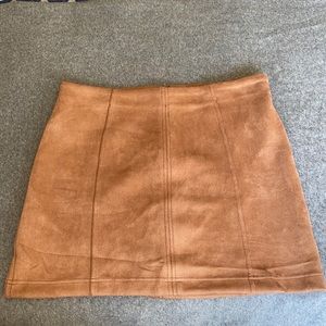 Mauve/ Brown/ Blush Pink Suede Mini Skirt